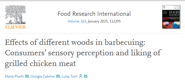 La ricerca sugli effetti di legni diversi nel barbecue commissionata da Altrefiamme a UNISG diventa un paper scientifico