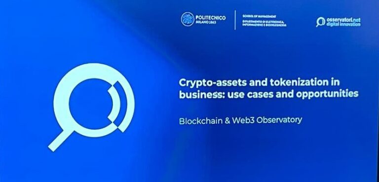 Altrefiamme è tra gli speaker del workshop POLIMI. “Crypto-assets and tokenization in business: use cases and opportunities”