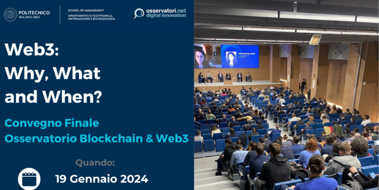 “Web3: Why, What and When?” Convegno Finale Osservatorio Blockchain & Web3